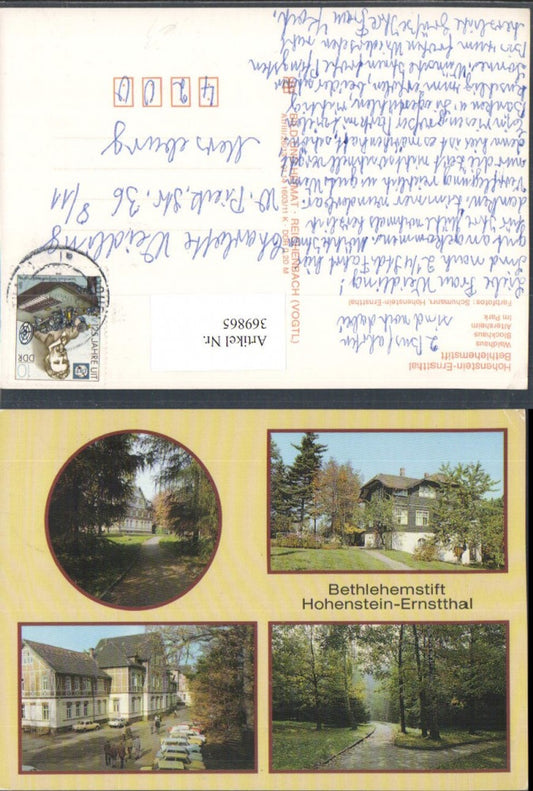 369865,Hohenstein-Ernstthal Bethlehemstift Waldhaus Blockhaus Altersheim Mehrbildkarte