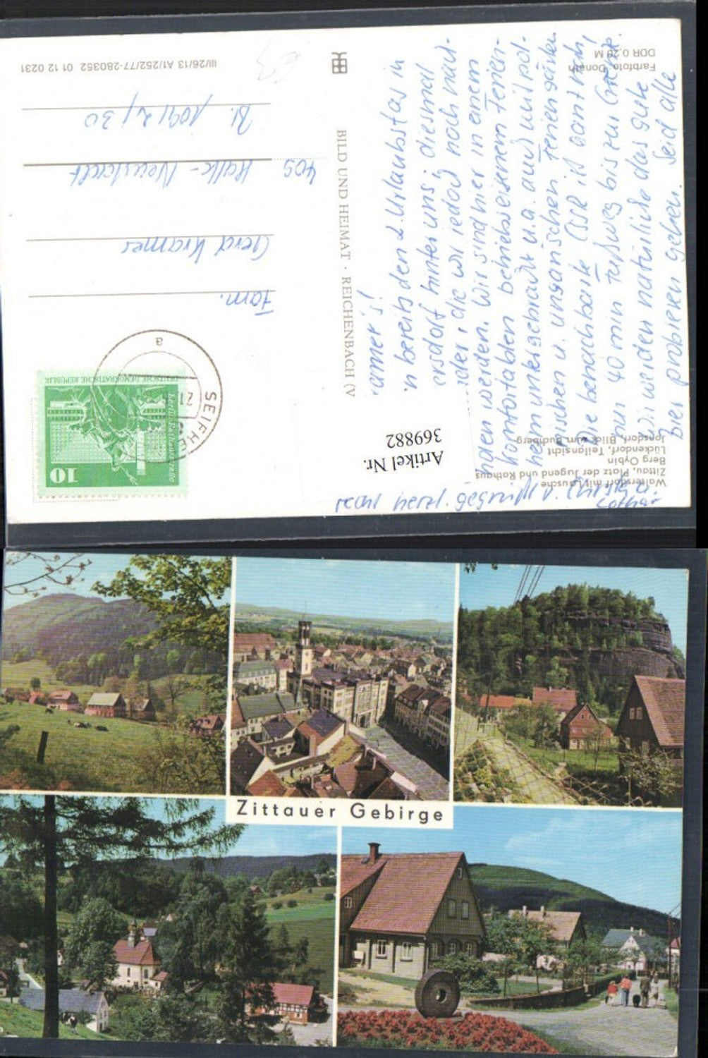 369882,Waltersdorf m. Lausche Zittau Rathaus Berg Oybin Lückendorf Jonsdorf Mehrbildkarte