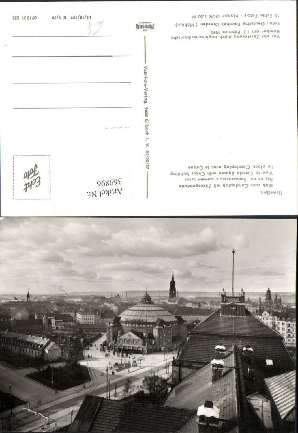369896,Dresden Teilansicht Blick zum Carolaplatz m. Zirkusgebäude