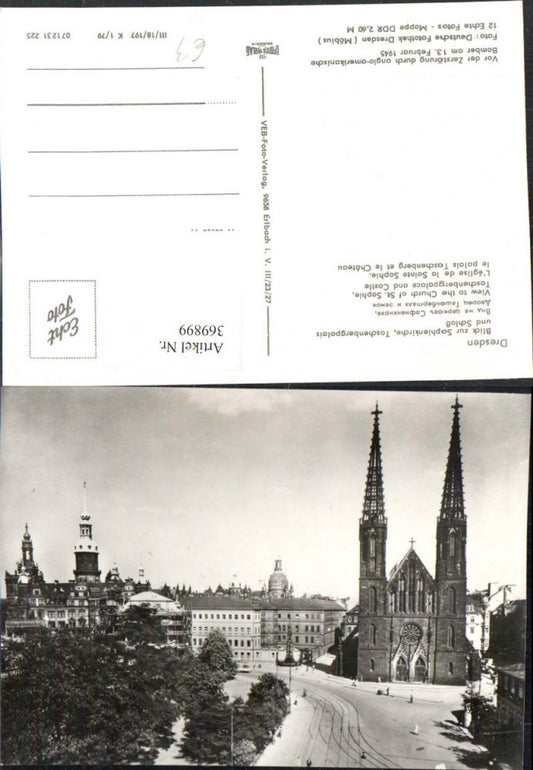 369899,Dresden Blick zur Sophienkirche Taschenbergpalais u. Schloss