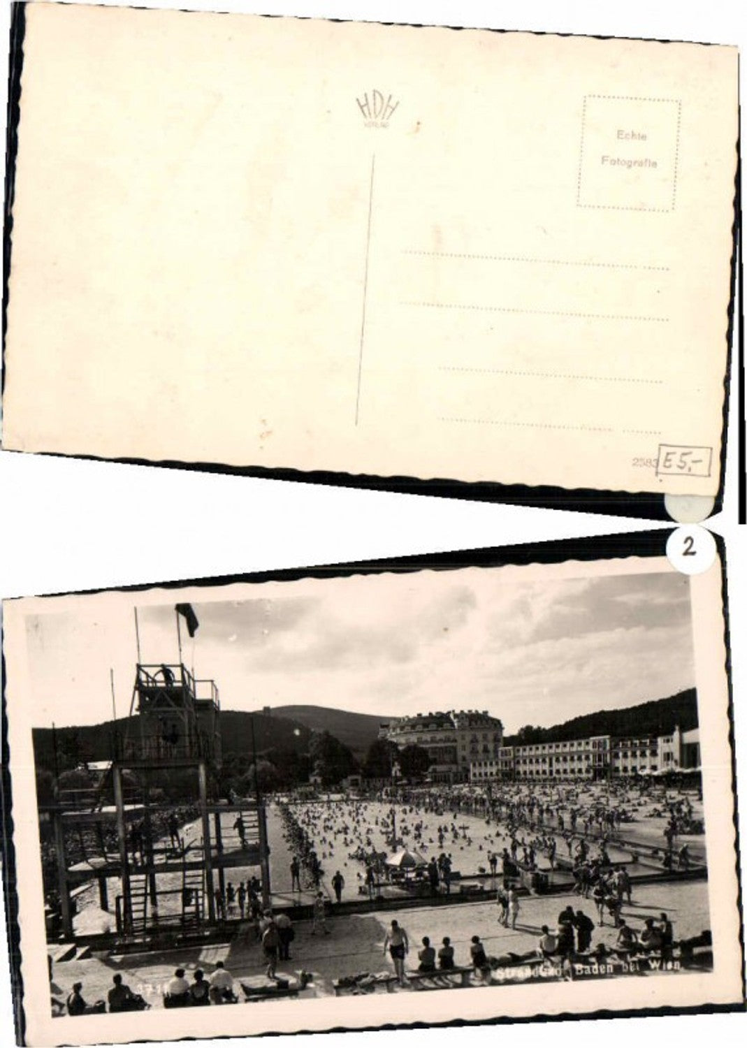 68596,Strandbad Baden bei Wien 1940