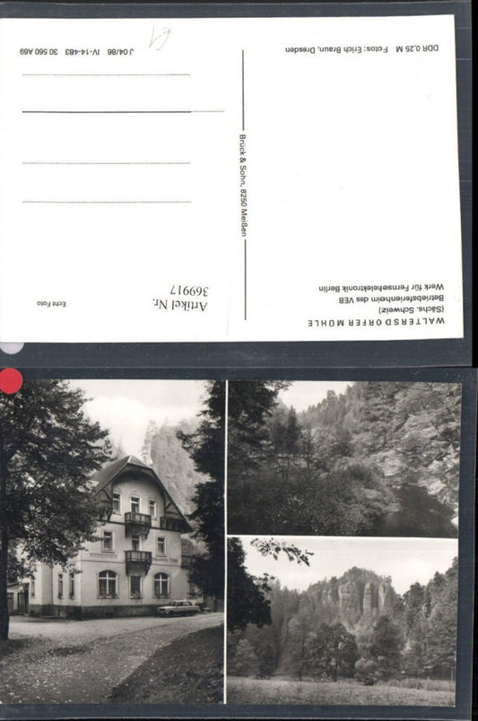 369917,Waltersdorfer Mühle b. Bad Schandau Mehrbildkarte
