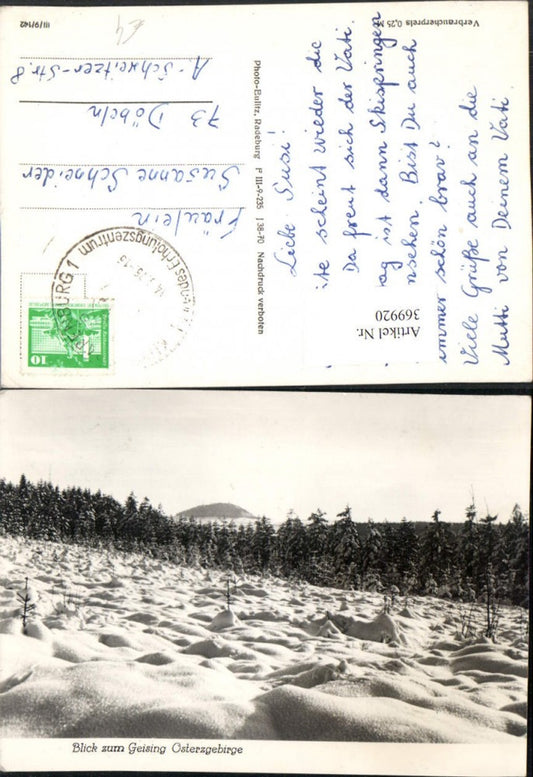 369920,Blick zum Geising im Osterzgebirge Winterlandschaft
