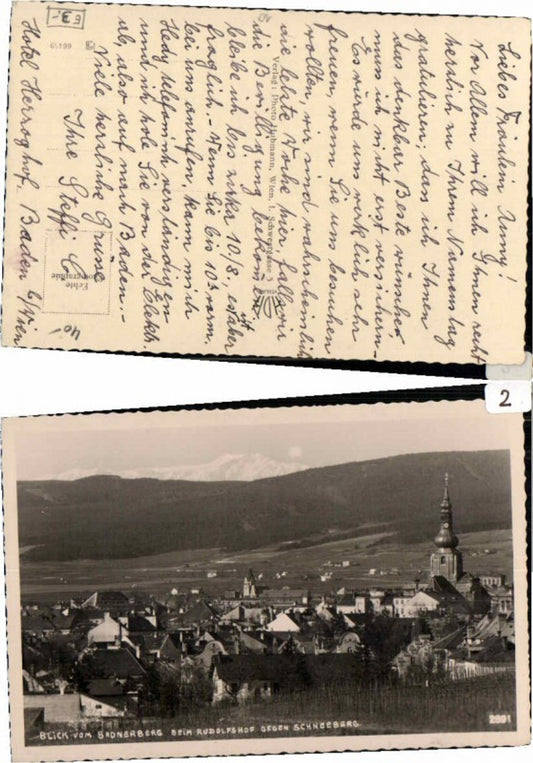 68600,Blick v. Badnerberg Baden b. Rudolfshof 1940