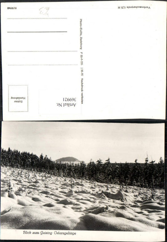369921,Blick zum Geising im Osterzgebirge Winterlandschaft