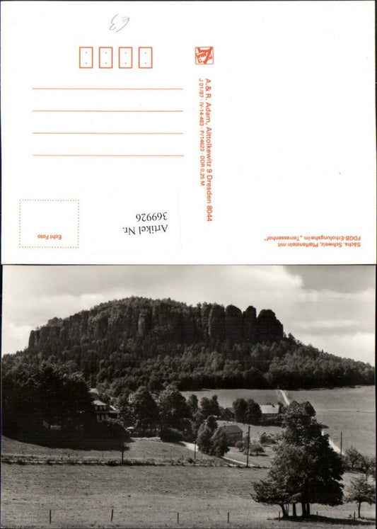369926,Sächsische Schweiz Pfaffenstein m. Erholungsheim Terrassenhof