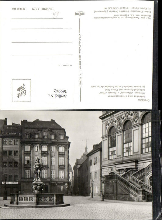 369942,Dresden Judenhof u. Friedensbrunnen Brunnen