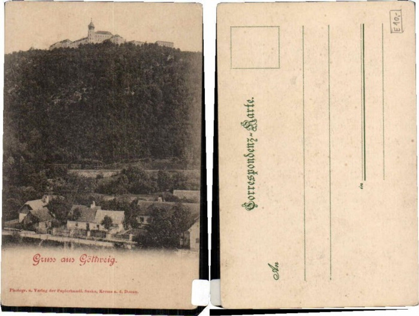 68637,Gruss aus Göttweig Furth pub Saska 1905