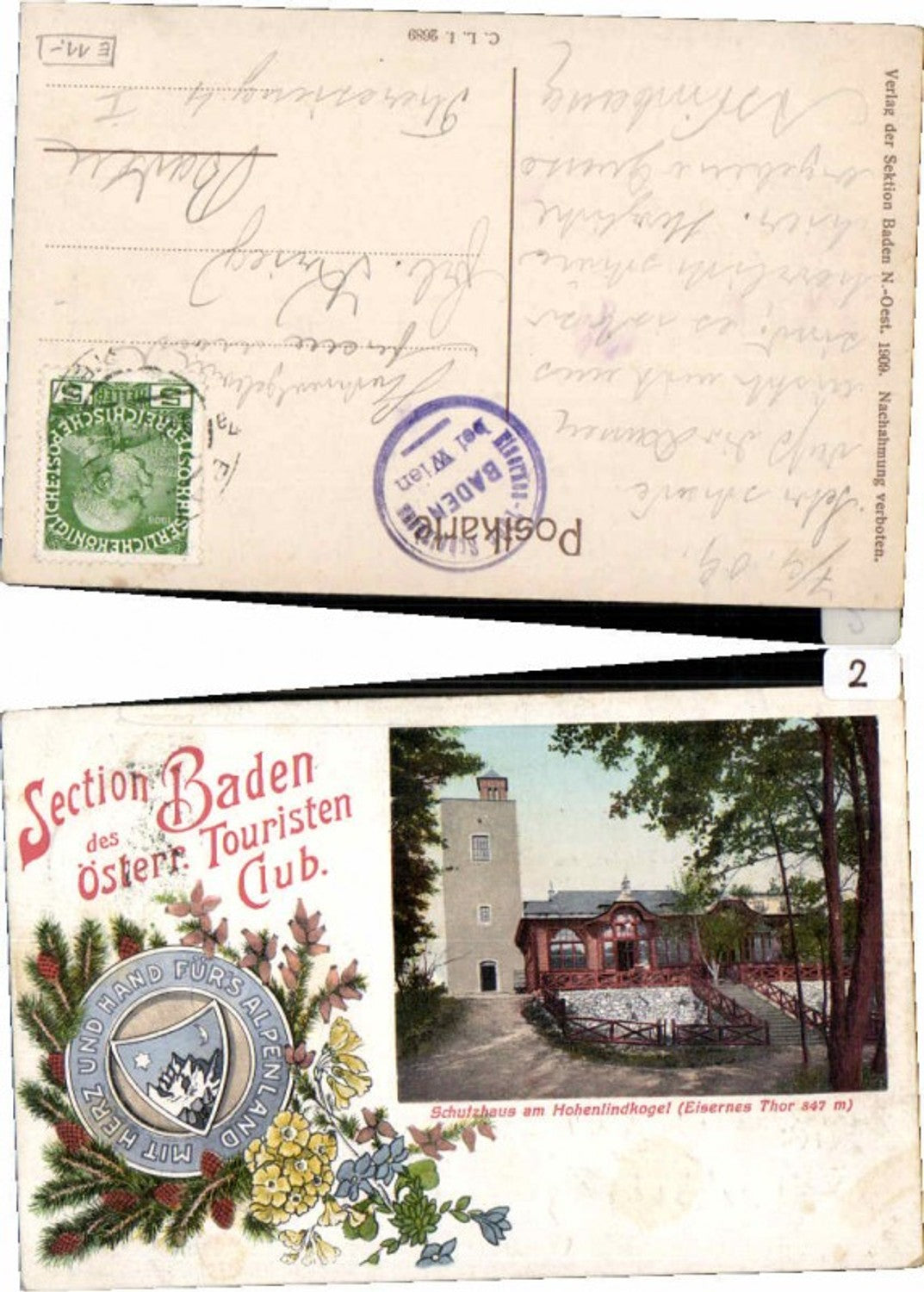68651,Litho Schutzhaus Lindkogel Baden Mödling Eisernes Thor