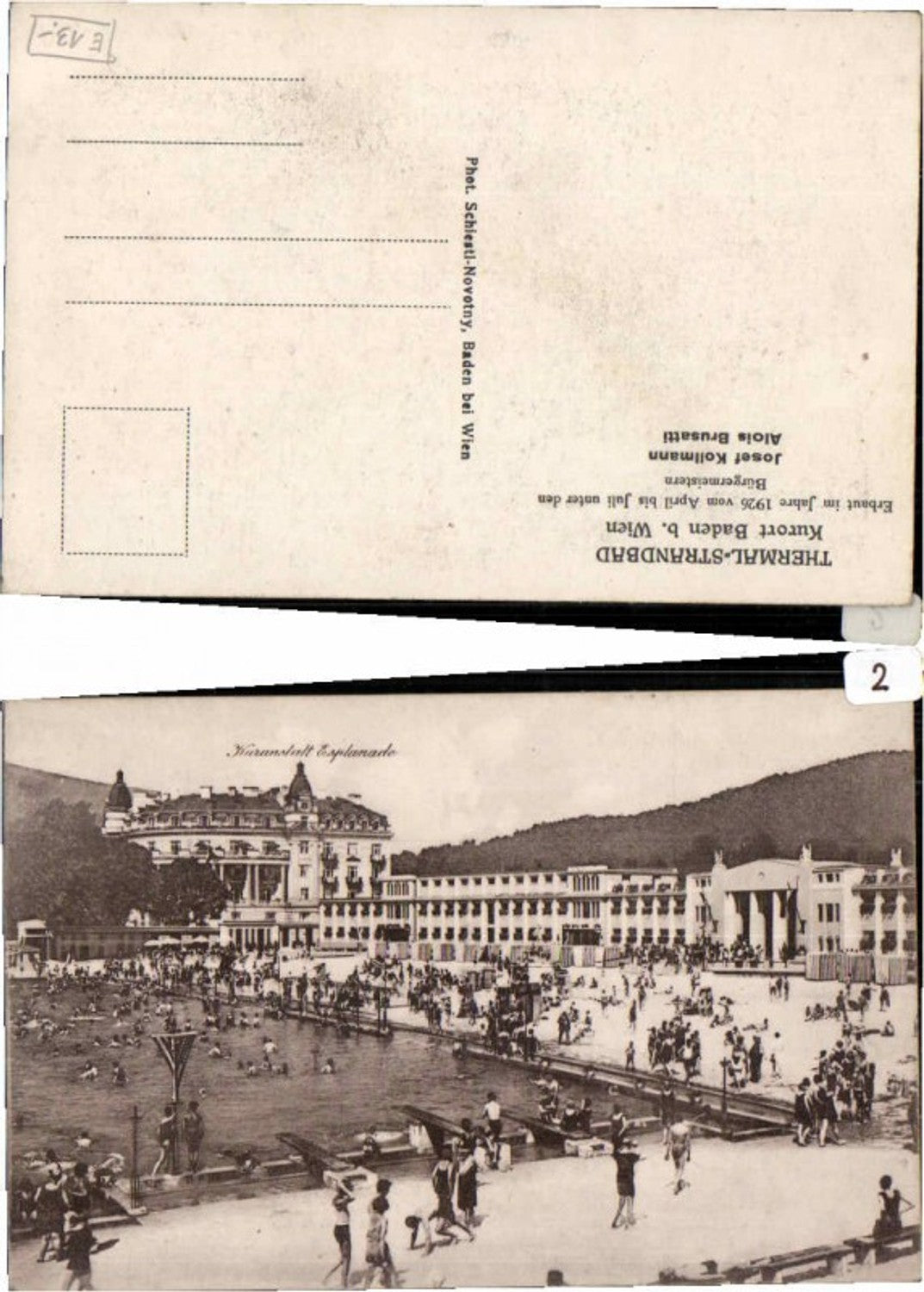 68652,Baden bei Wien Thermalbad 1926