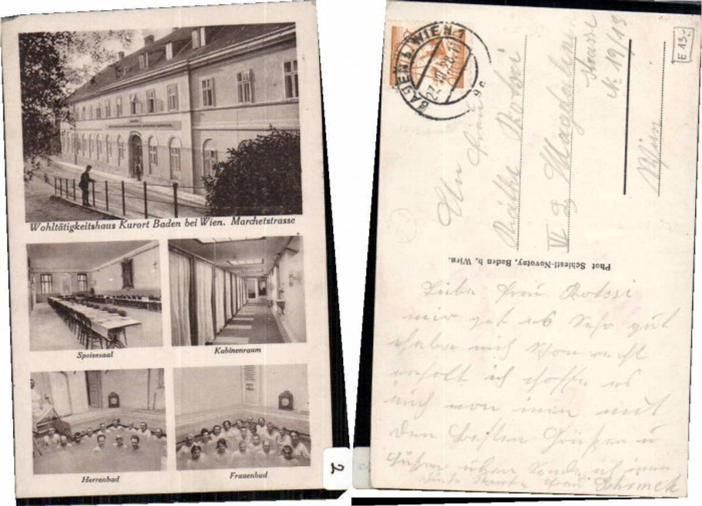 68689,Baden b. Wien Marchetstrasse Bad Mehrbildkarte
