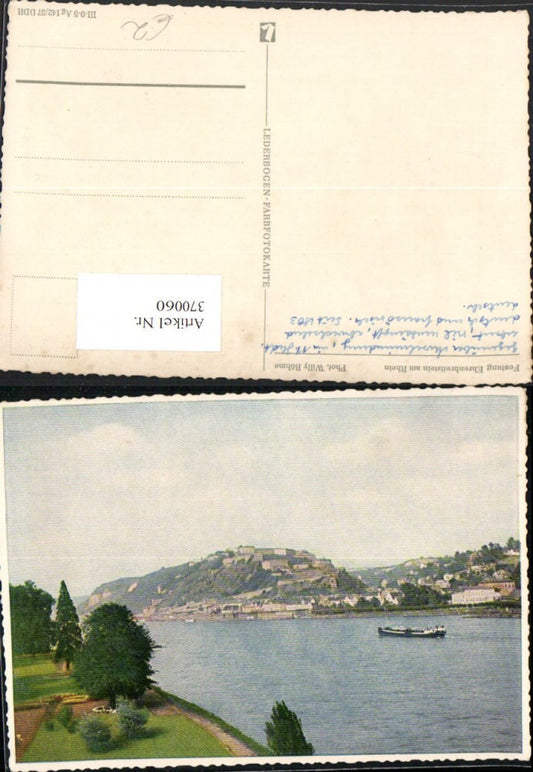 370060,Koblenz Blick zur Festung Ehrenbreitstein am Rhein