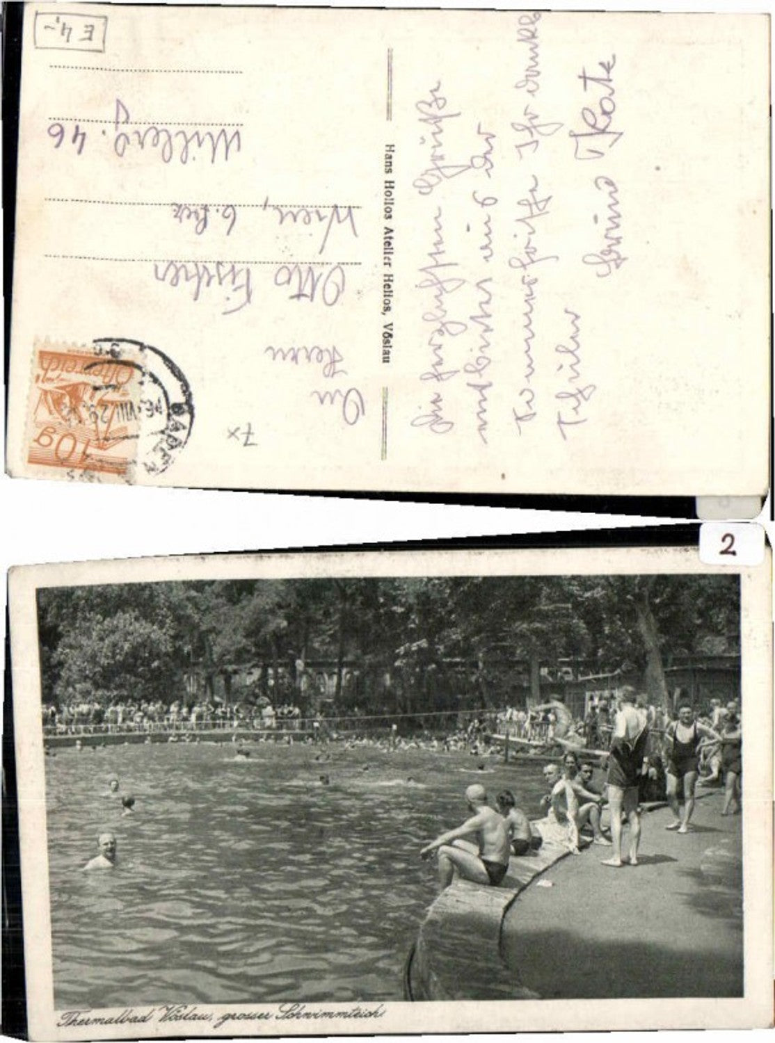 68809,Vöslau Grosses Schwimmbad 1928