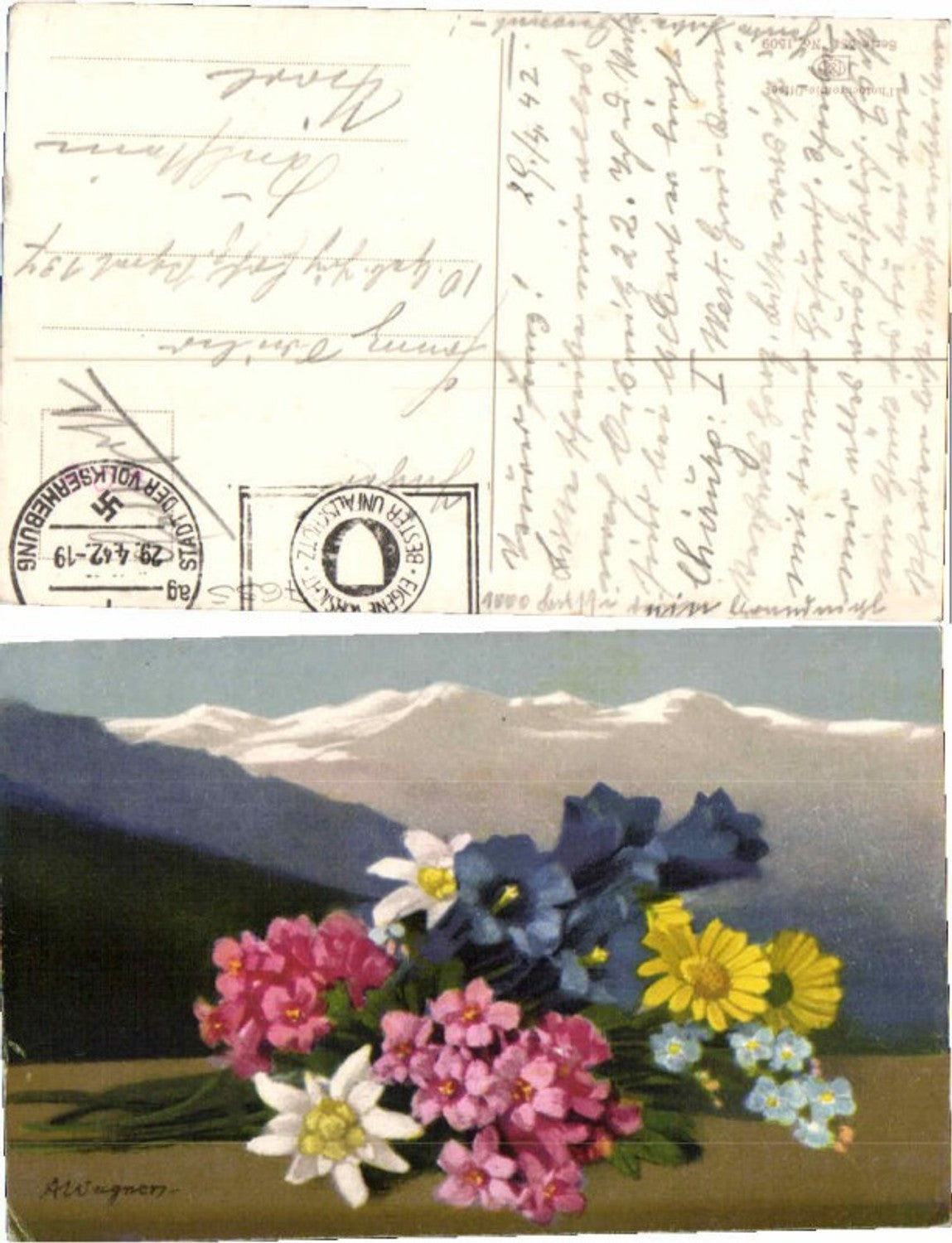 68878,Photochromie Ser 584-1509 A. Wagner Blumen