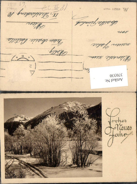 370330,Neujahr Winterlandschaft Bergkulisse pub August Rökl 4582/1