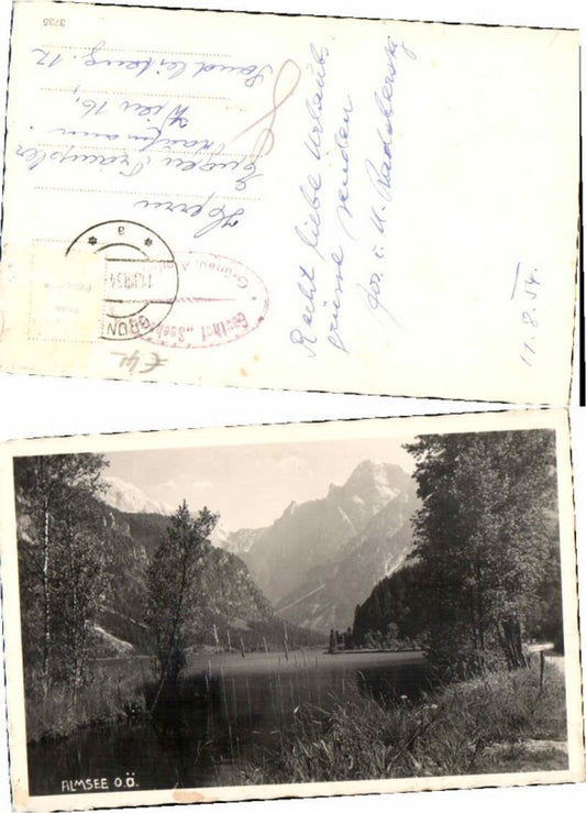 69095,Almsee bei Grünau 1950 Stempel Gasthaus