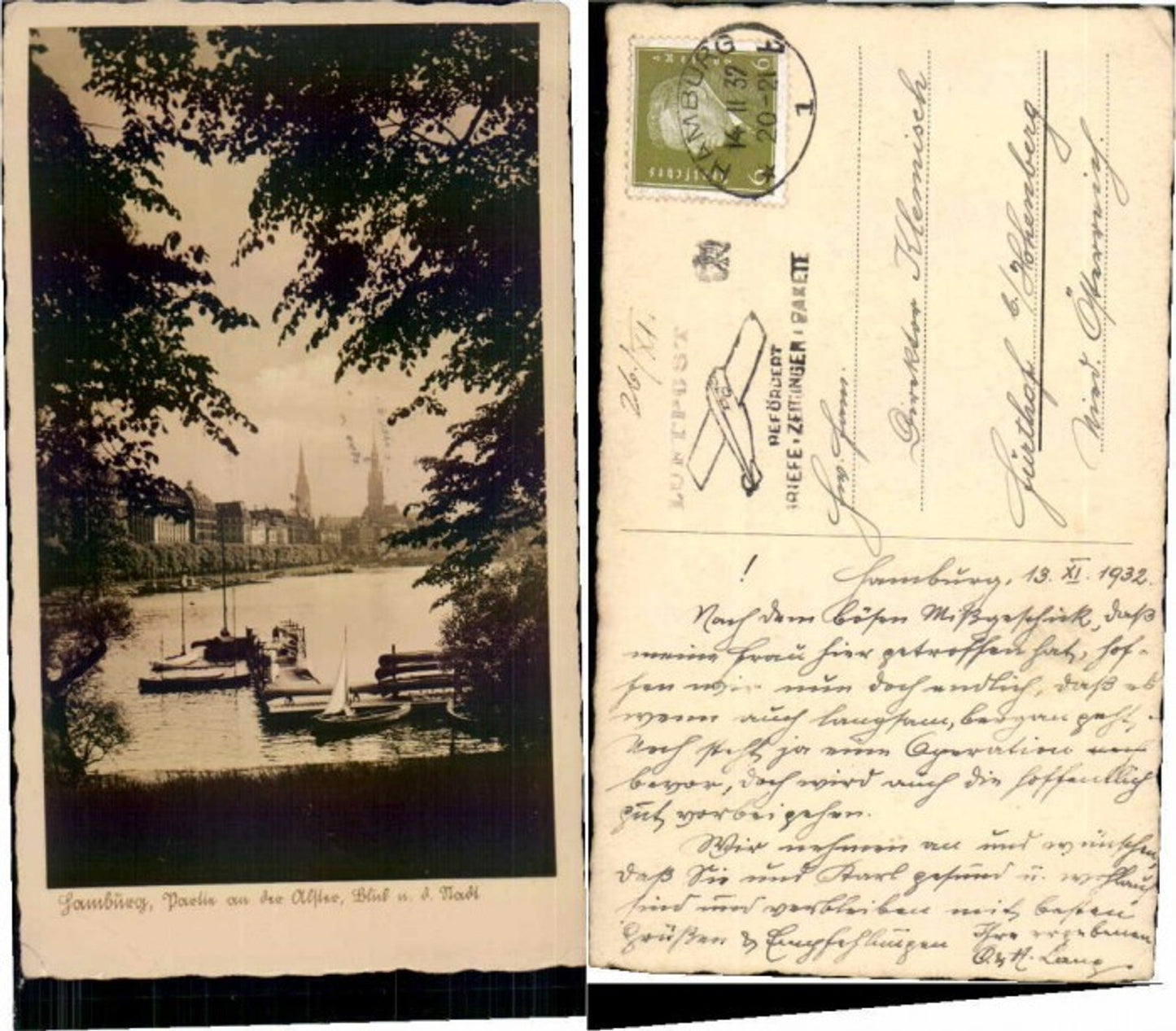 69138,Hamburg Partie a.d. Alster 1920