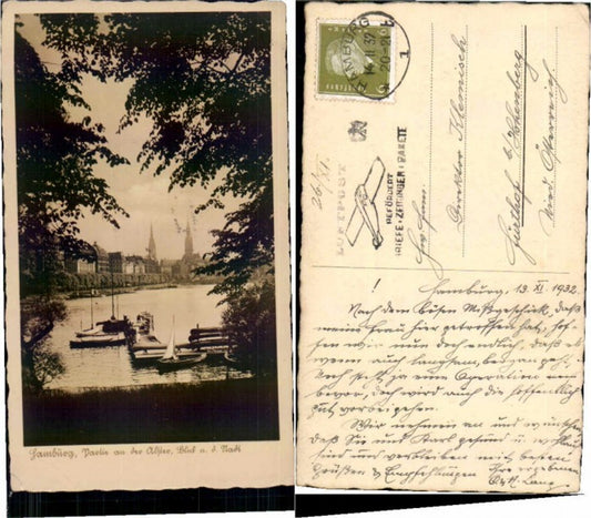 69138,Hamburg Partie a.d. Alster 1920