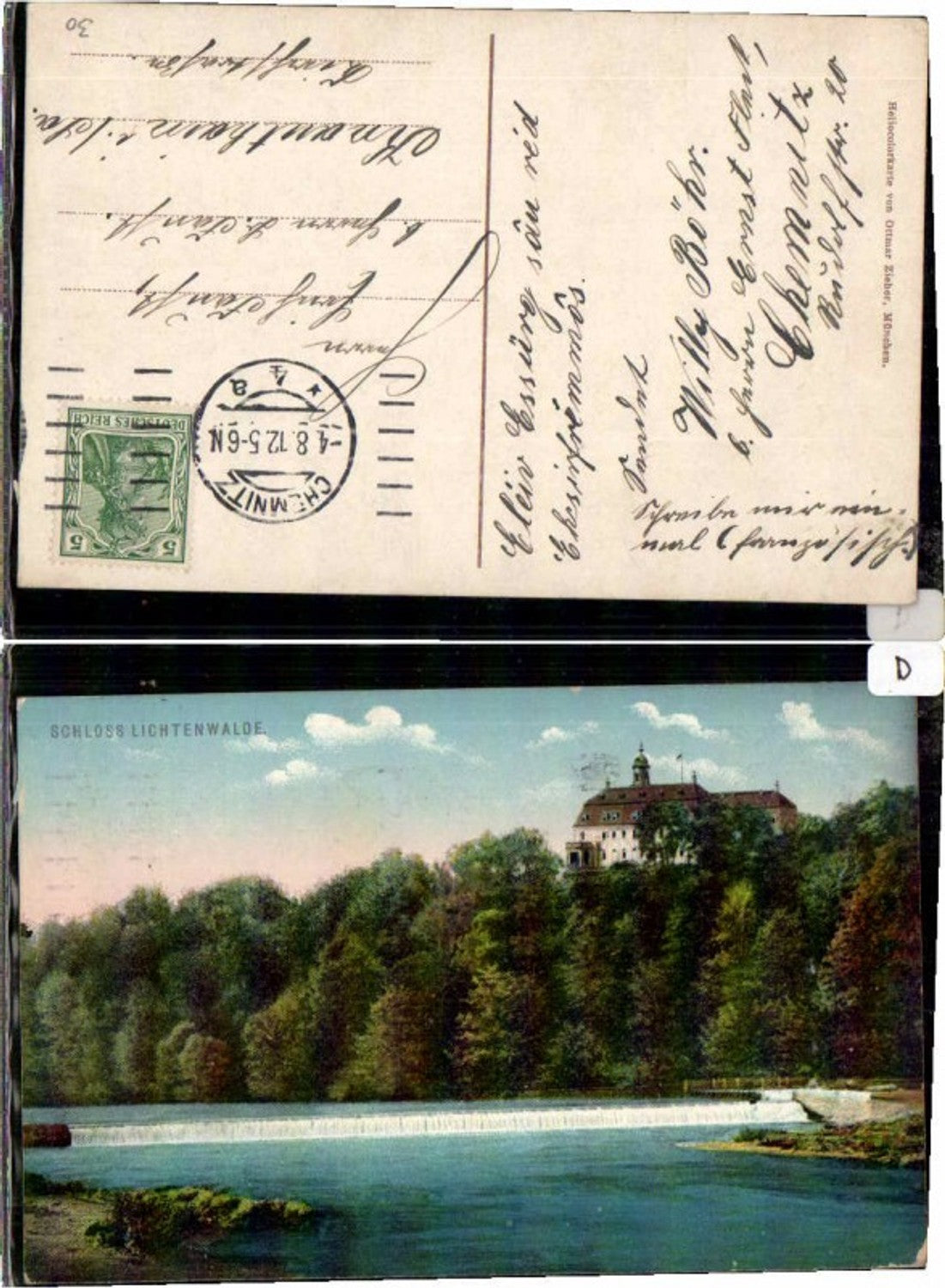 69159,Schloss Lichtenwalde bei Chemnitz 1915