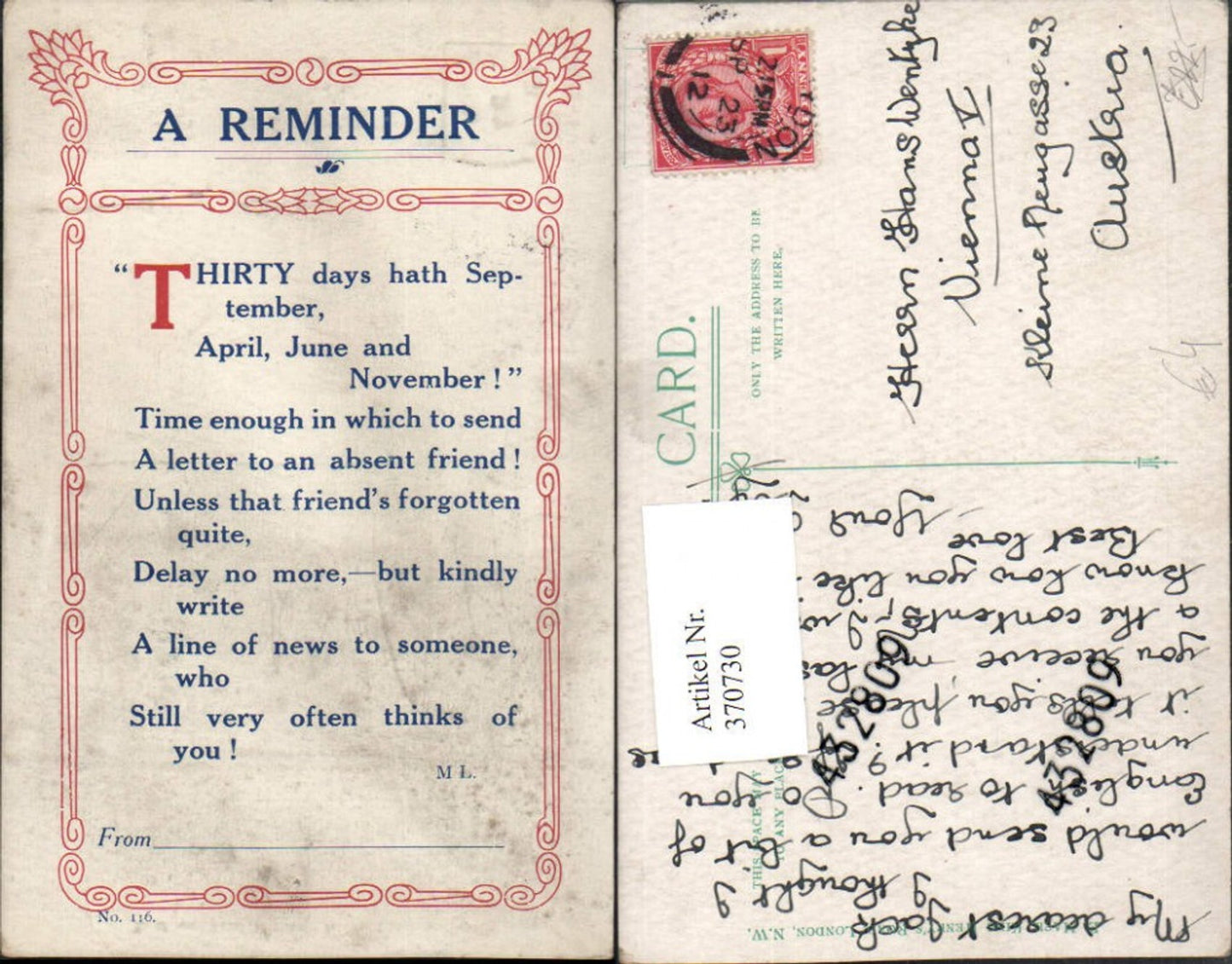 370730, English poem text A Reminder