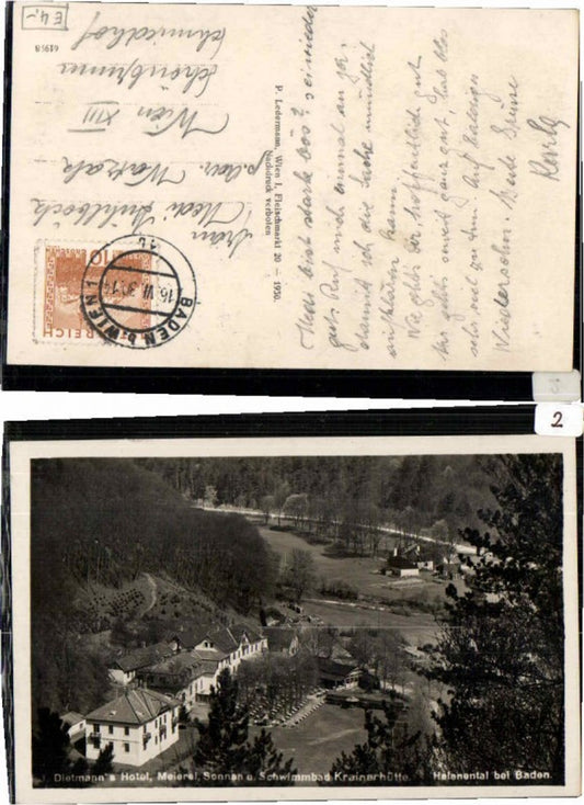 69423,Helenental bei Baden Dietmanns Hotel Meierei Schwimmbad  pub Ledermann