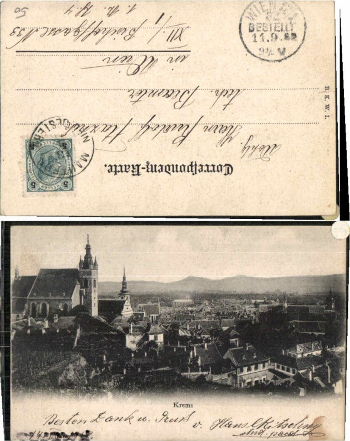 69444,Krems a.d. Donau Wachau 1900 B.K.W.I