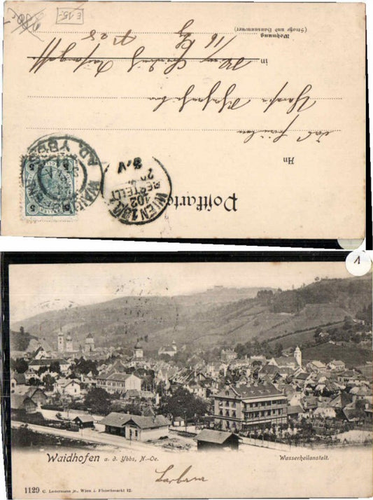69467,Waidhofen a.d.Ybbs pub Ledermann 1129 Wasserheilanstalt 1901