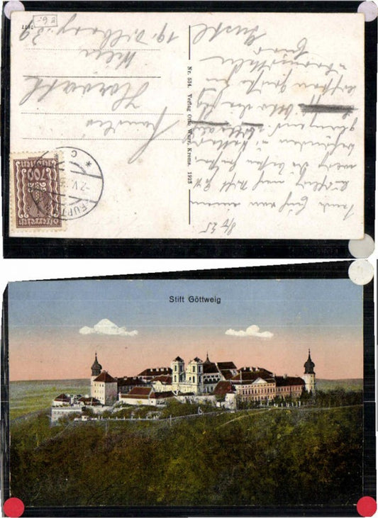 69470,Stift Göttweig bei Furth Krems COLOR 1923 pub O. Wurz 534