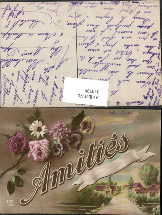 370799,Amities Landschaft Häuser Blumen Rosen pub DIX 432