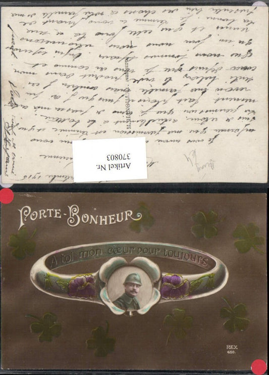 370803,Porte Bonheur Ring Mann Soldat Portrait