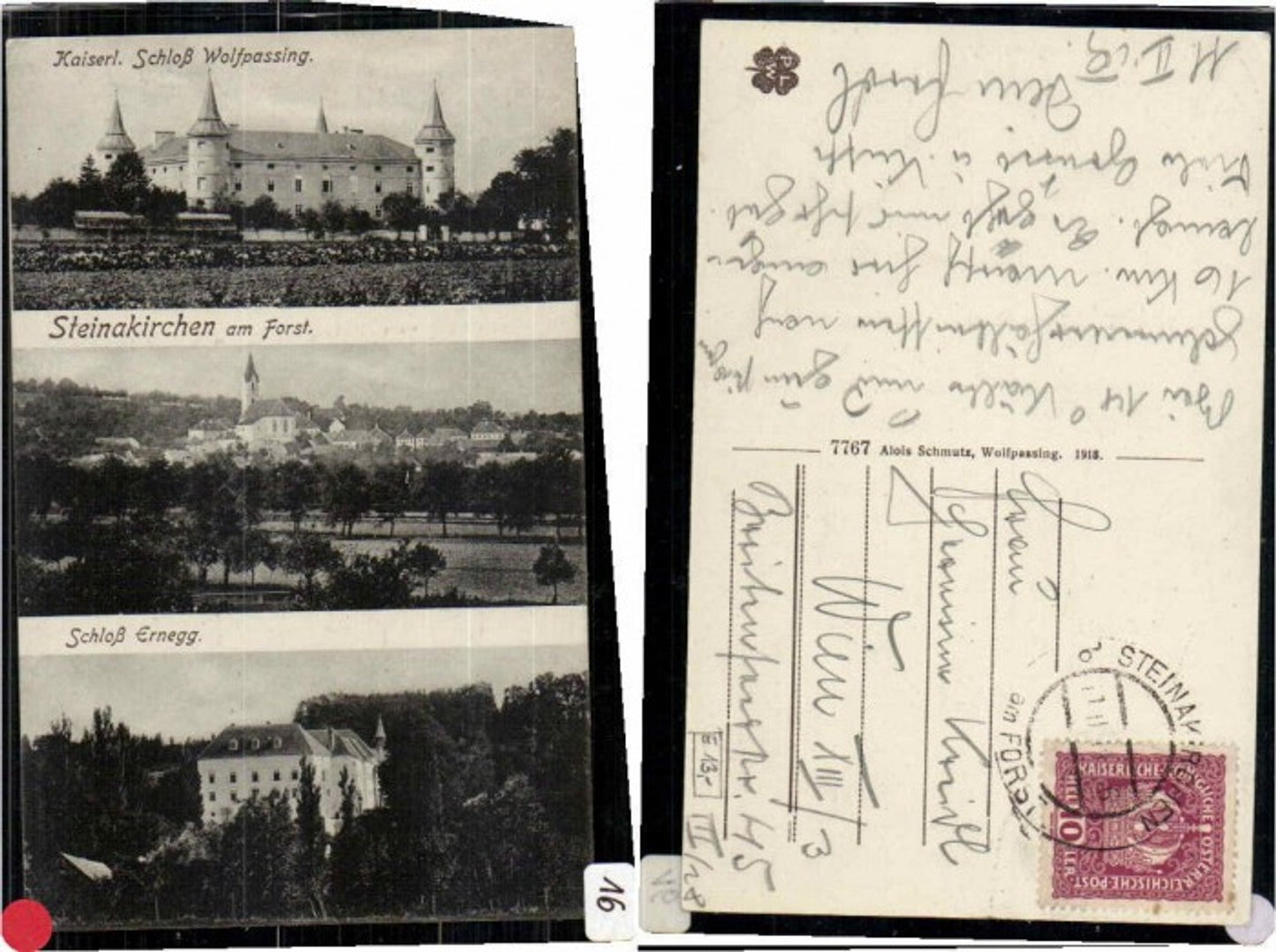 69487,Steinakirchen am Forst Wolfpassing Ernegg Schloss 1913