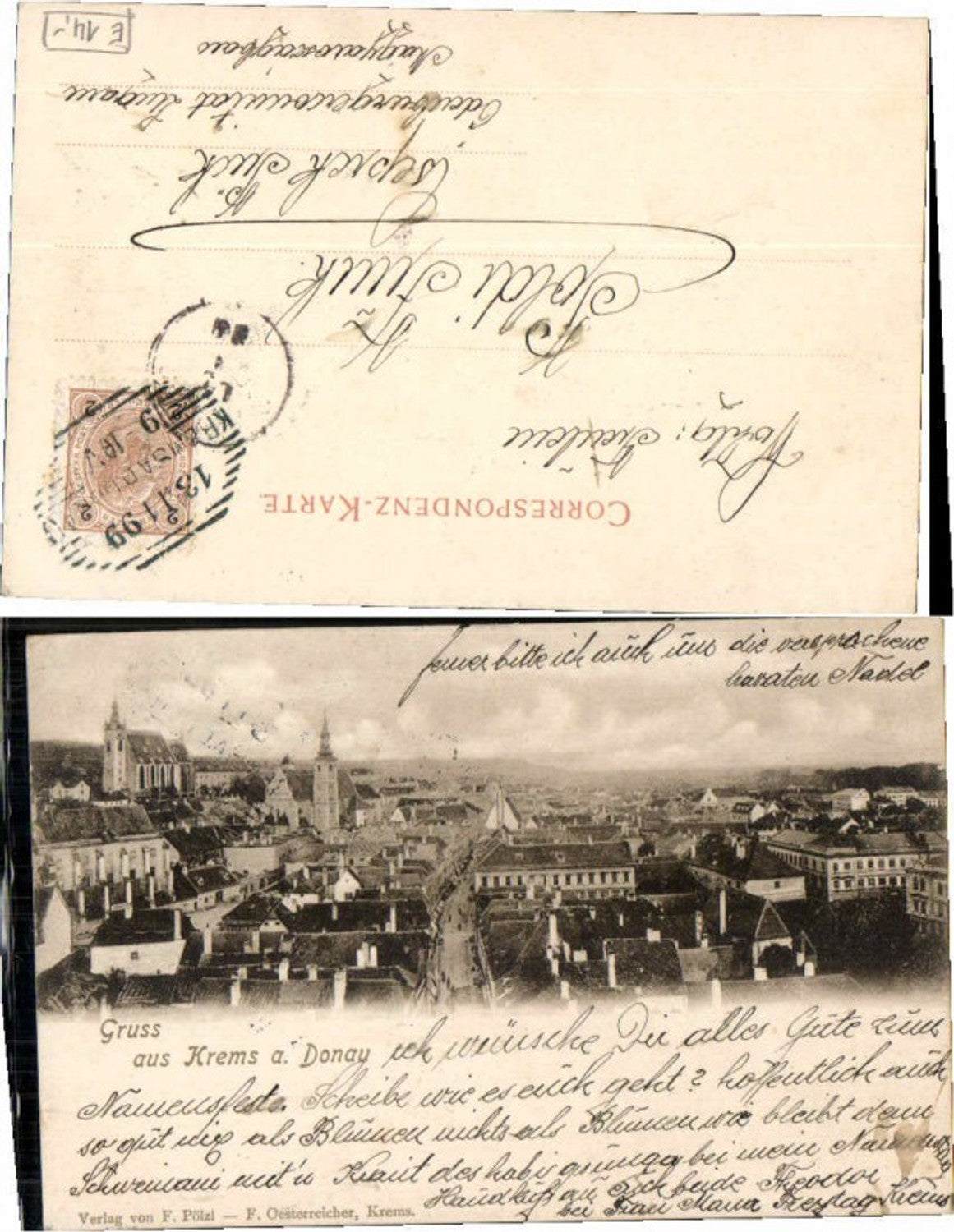69525,Gruss aus Krems a.d. Donau 1898