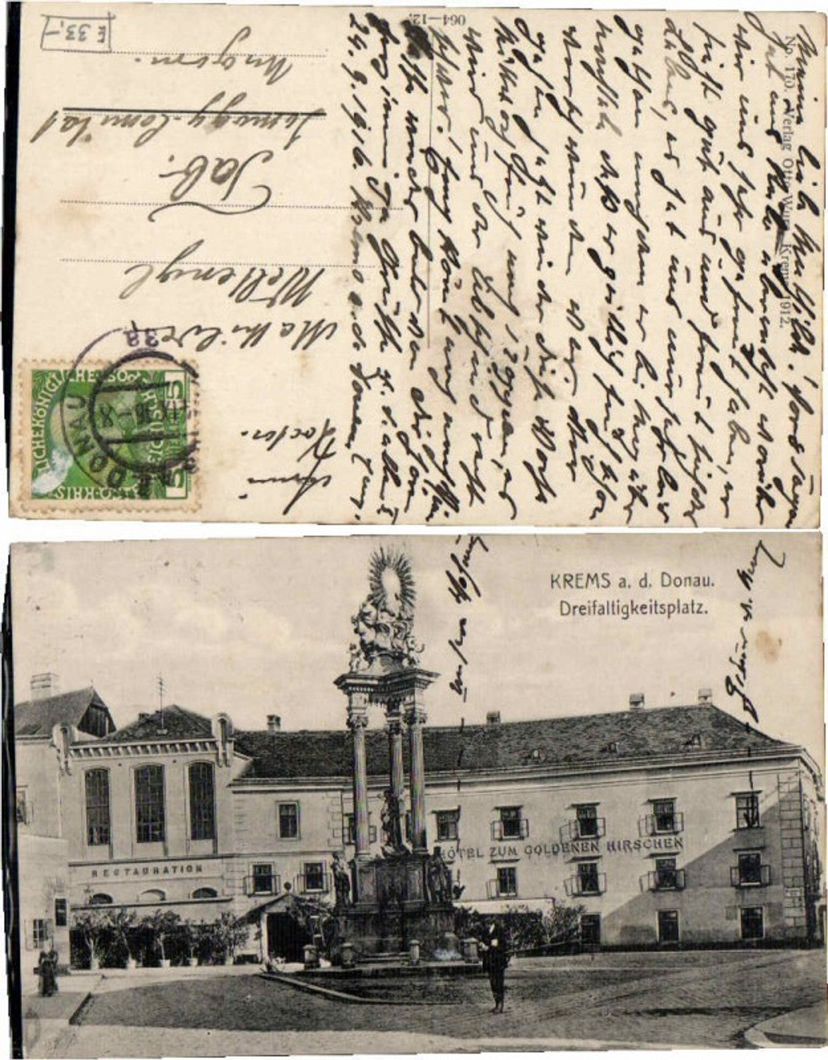 70049,Krems a.d. Donau Dreifaltigkeitsplatz Gasthaus Goldener Hirsch