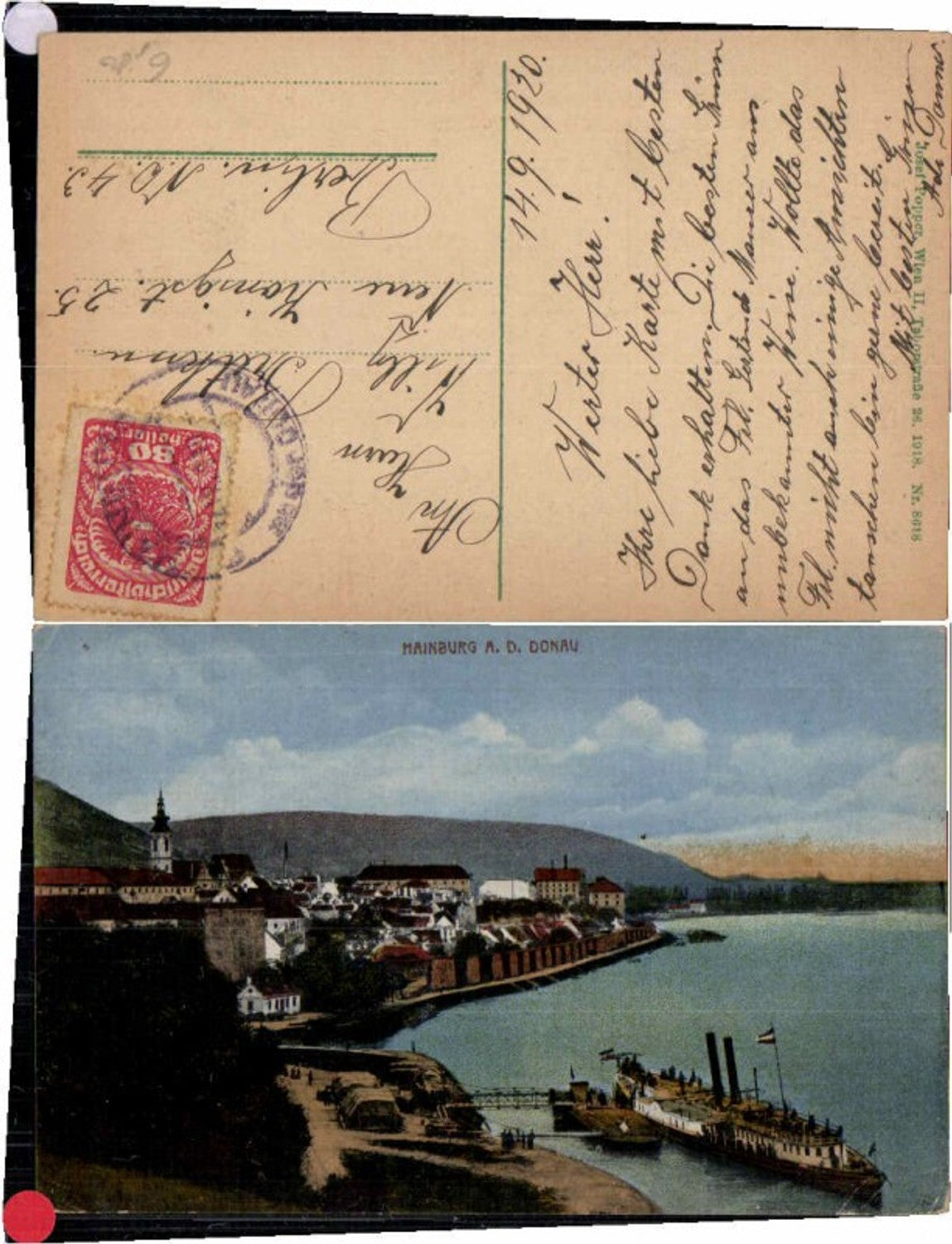 70149,Hainburg a.d. Donau Dampfer am Hafen pub Popper 8618