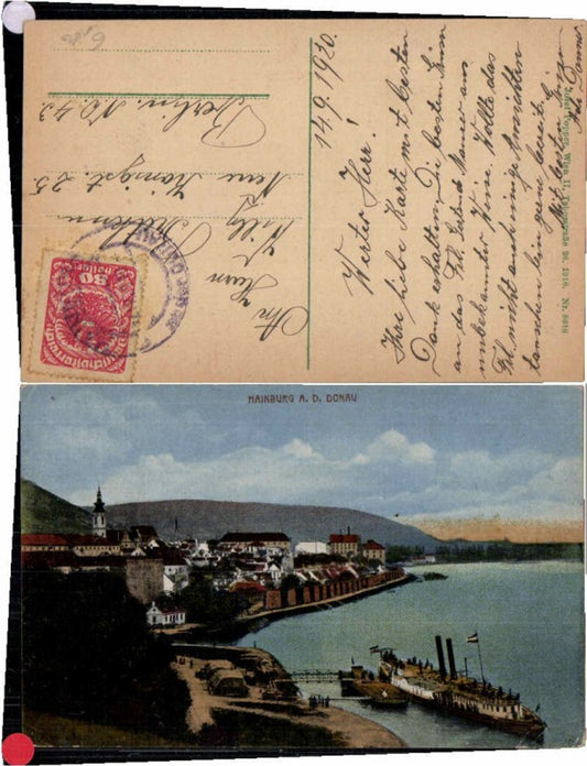 70149,Hainburg a.d. Donau Dampfer am Hafen pub Popper 8618