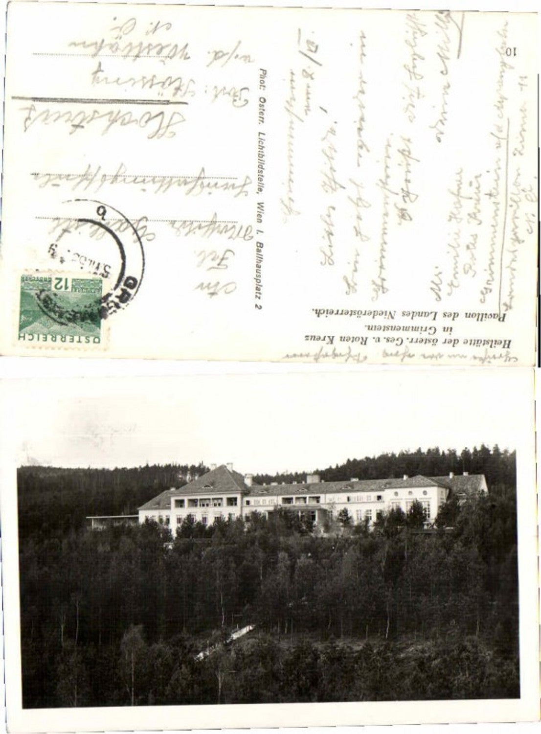 70253,Fotokarte Grimmenstein d. Roten Kreuz Payerbach