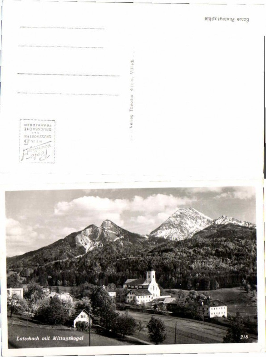 70326,Latschach b. Finkenstein m. Mittagskogel