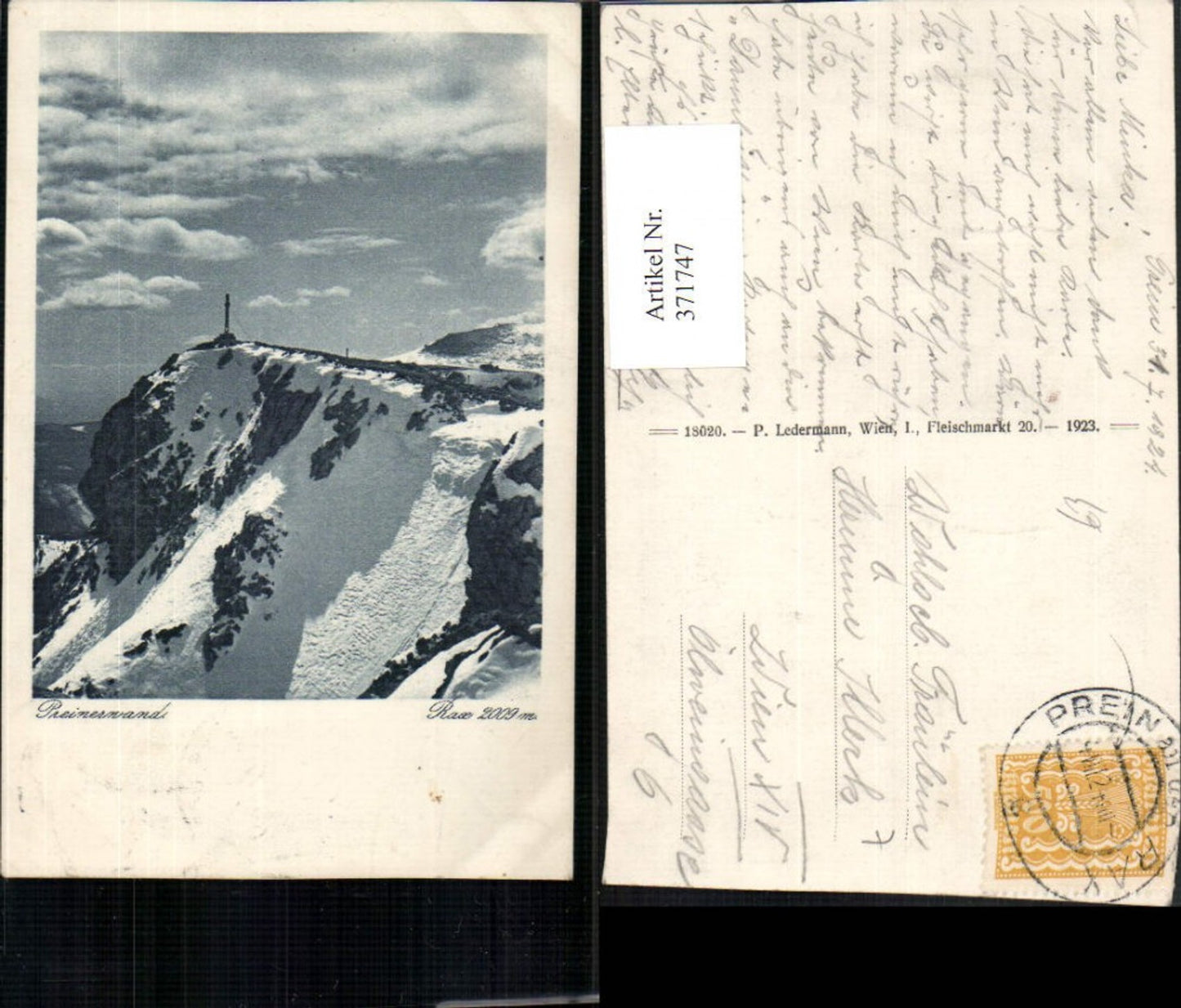 371747,Rax Preinerwand b. Prein Reichenau Gipfelkreuz