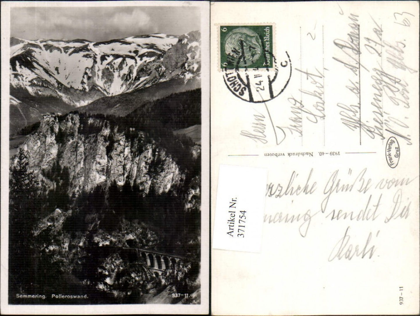 371754,Semmering Polleroswand Viadukt Bergkulisse
