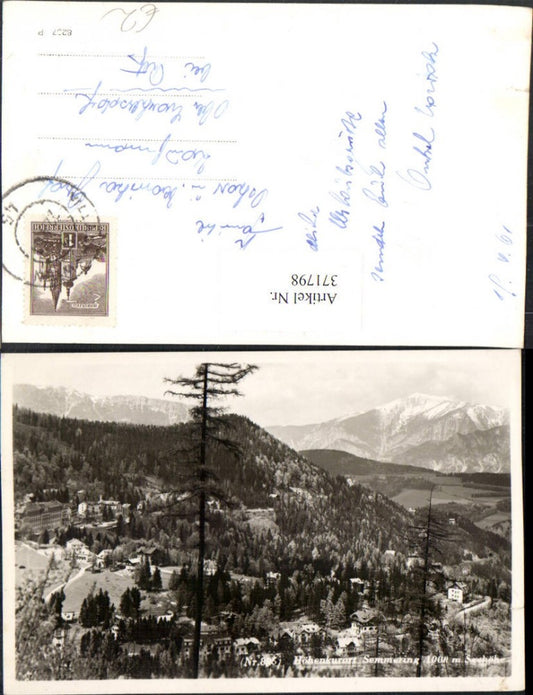 371798,Semmering Totale Bergkulisse