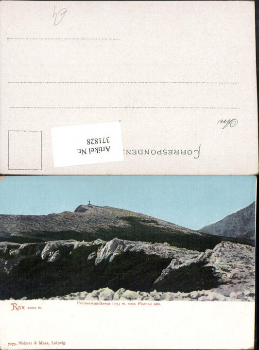 371828,Rax Preinerwandkreuz vom Plateau aus b. Prein Reichenau