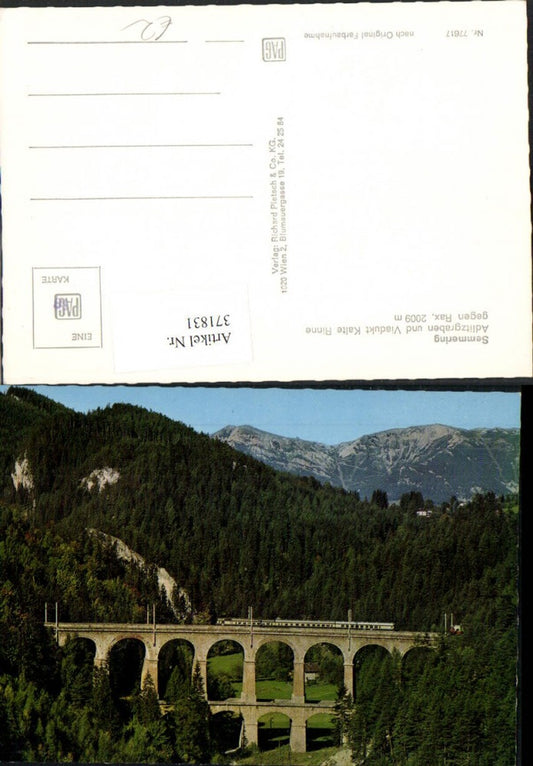 371831,Semmering Adlitzgraben u. Viadukt Kalte Rinne geg. Rax Bergkulisse