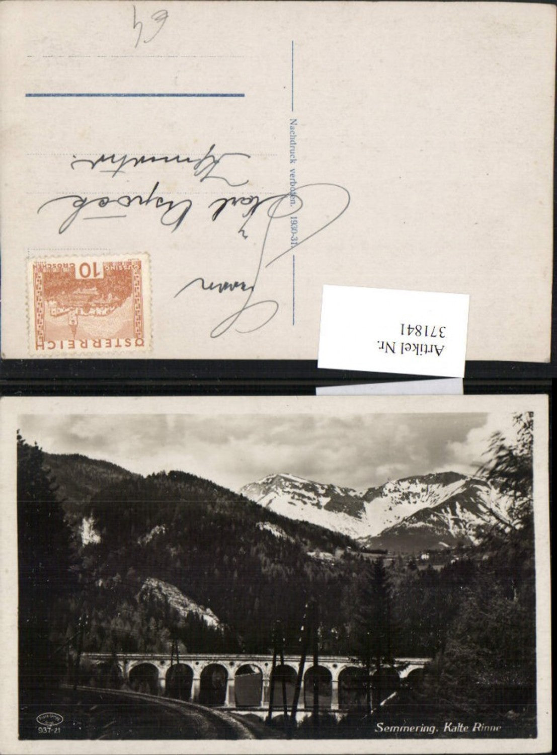 371841,Semmering Kalte Rinne Viadukt Bergkulisse
