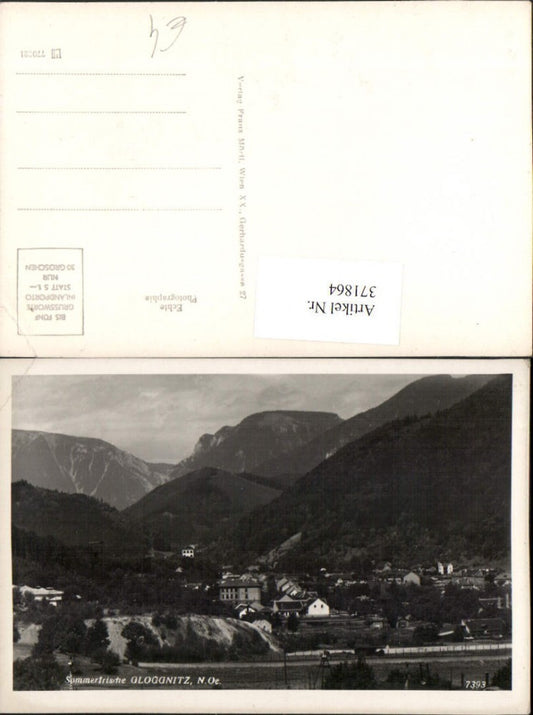371864,Gloggnitz Teilansicht Bergkulisse