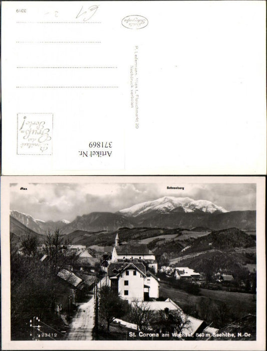 371869,St. Corona am Wechsel Teilansicht Bergkulisse
