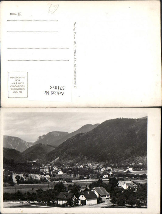 371878,Gloggnitz Teilansicht Bergkulisse