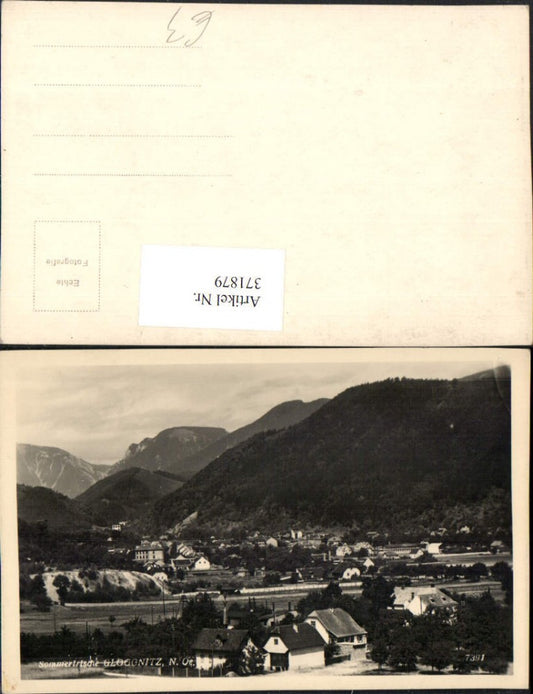 371879,Gloggnitz Teilansicht Bergkulisse