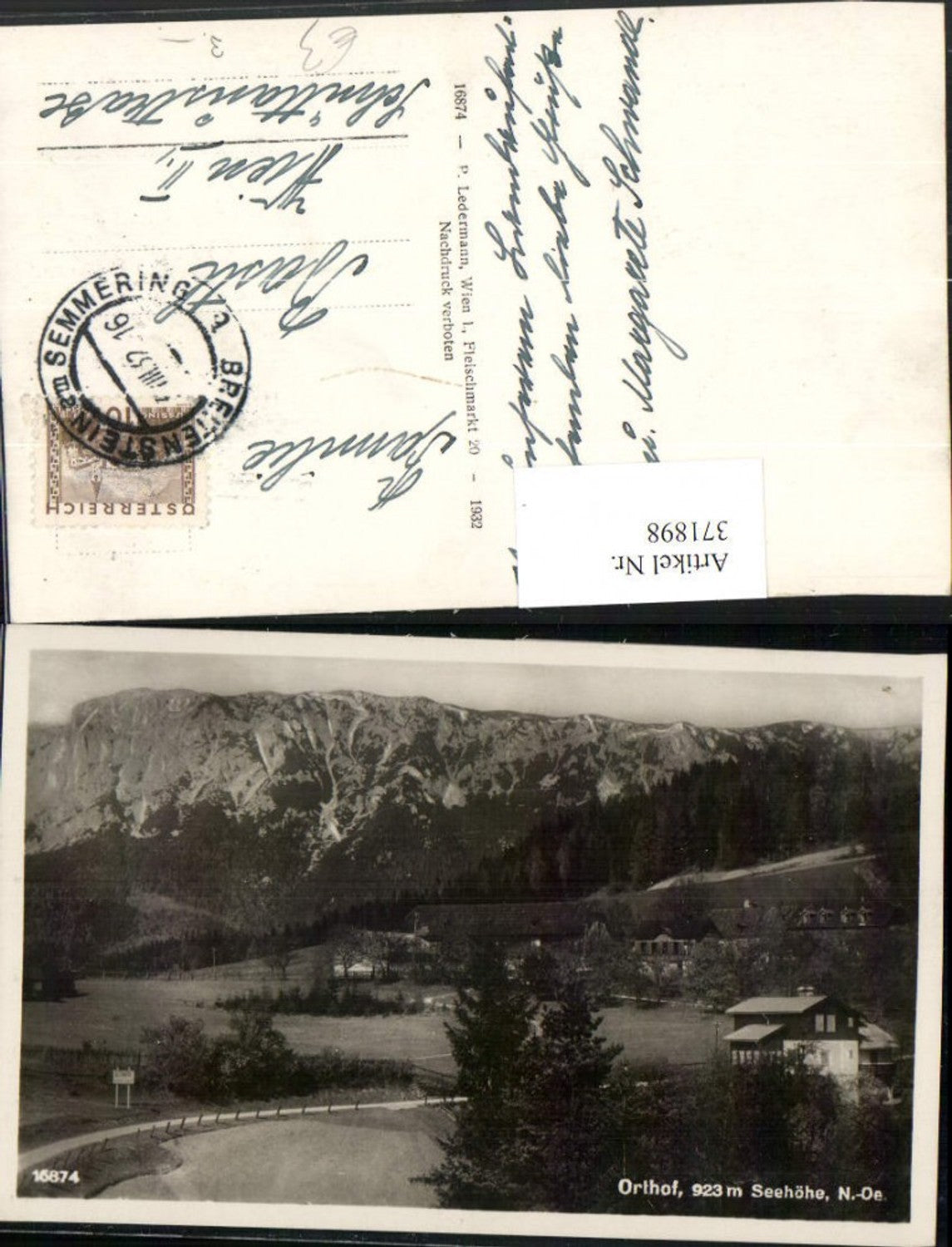371898,Orthof am Semmering Bergkulisse