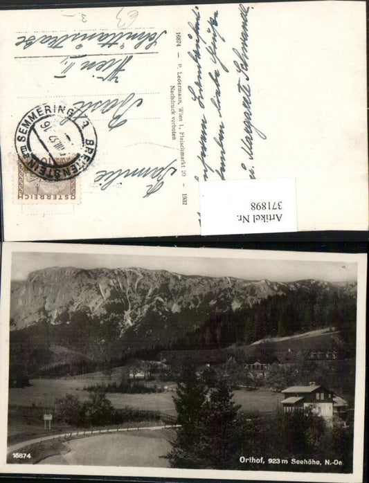 371898,Orthof am Semmering Bergkulisse