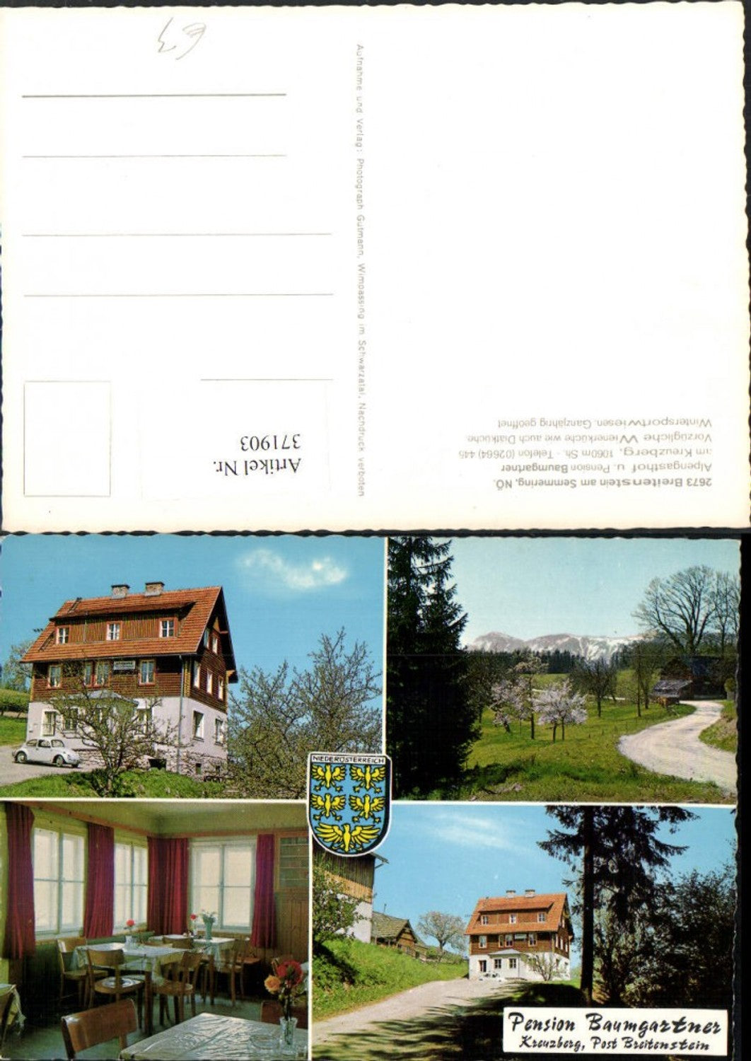 371903,Breitenstein am Semmering Pension Baumgartner am Kreuzberg Mehrbildkarte